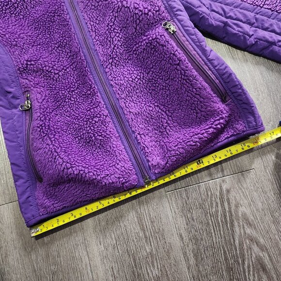 Vintage 90s Patagonia high neck zip-up purple sherpa jacket ✦ size Small ✦ - Picture 12 of 14